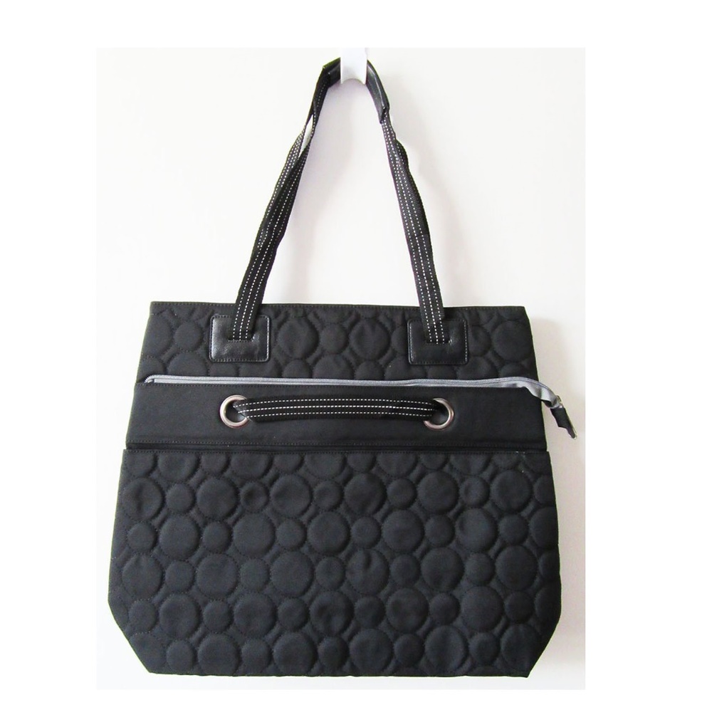 Thirty One Versatile Bag Vary You Black QuiltedDot